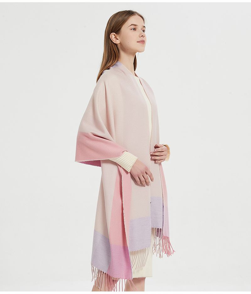 Mode Look Dual-use Cashmere Rutig Scarf