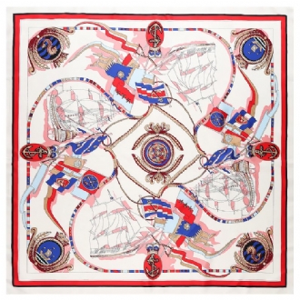 Nautical Map Dam Twill Scarf