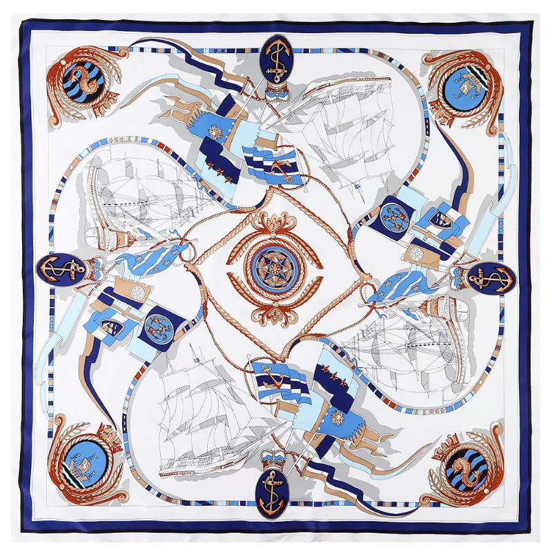 Nautical Map Dam Twill Scarf