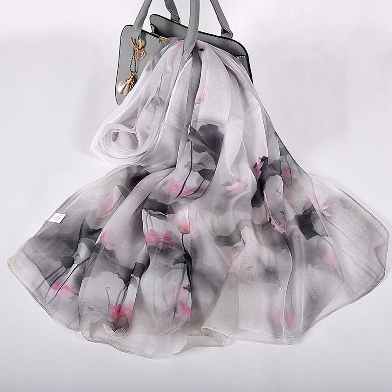 Ny Stil Mulberry Silk Long Silk Scarf