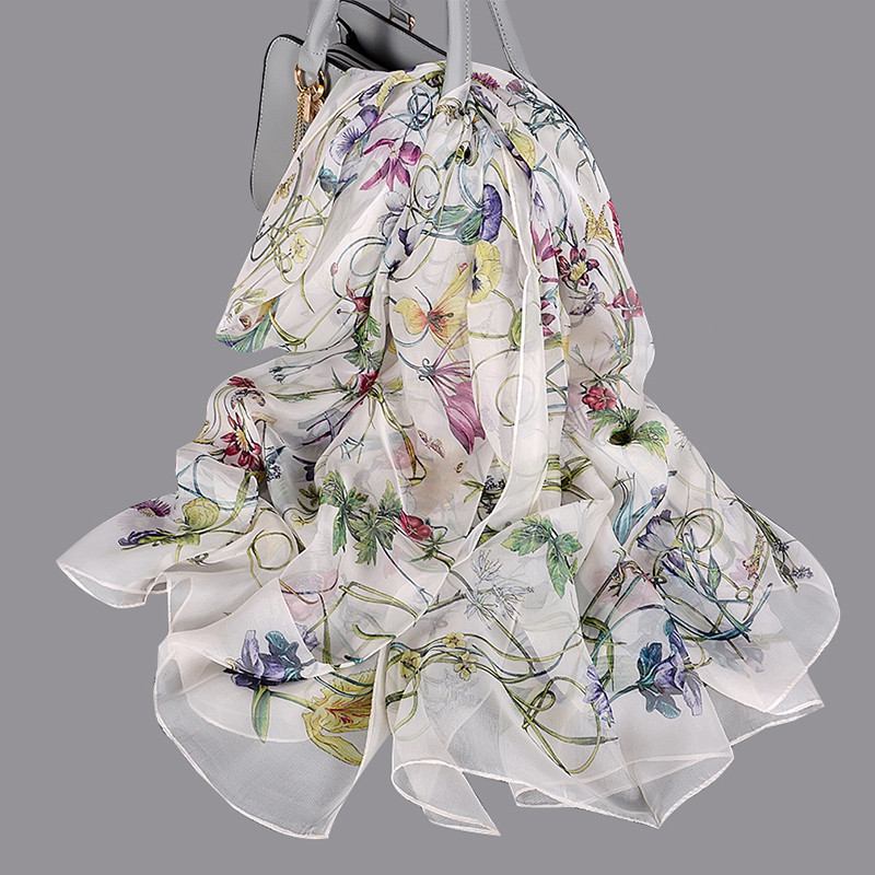 Ny Stil Mulberry Silk Long Silk Scarf
