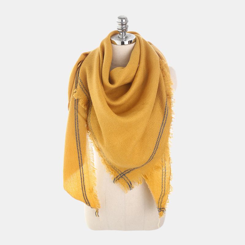 Nytt Mode Säsong Enfärgad Cashmere Triangel Scarf Scarves Warm Wild