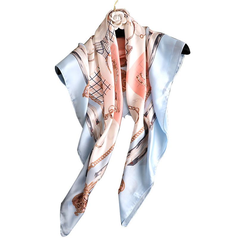 Seaside Cykling Solskydd Fyrkantig Scarf Konstsilke