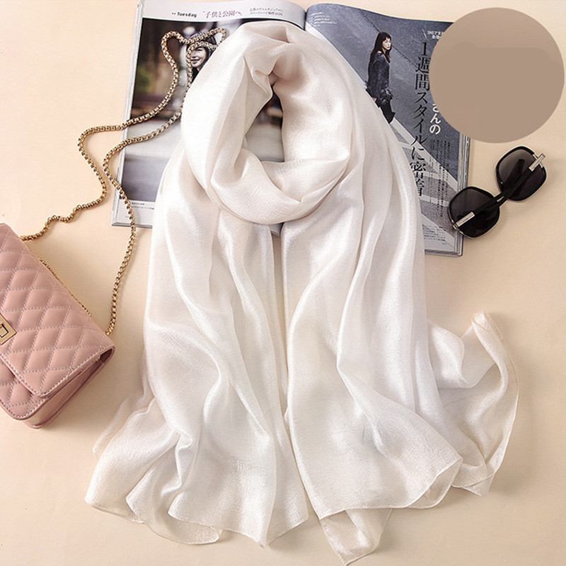 Sidenscarf Dam All-match Western Style Tunn Scarf Gaze Collocation Kostymrock
