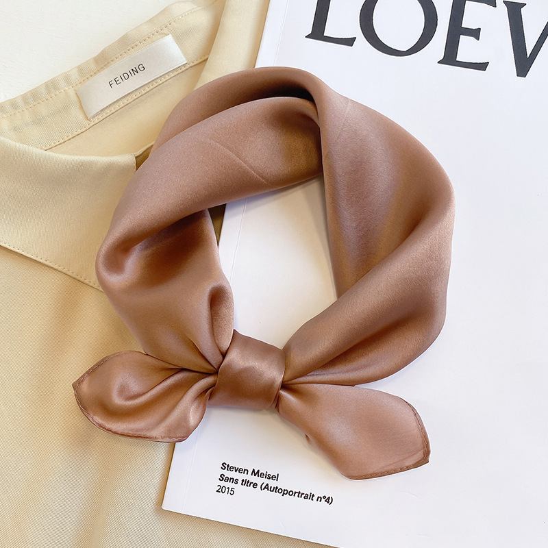 Silk Mulberry Silk Scarf För Att Skydda Halsryggraden Tunn Liten Fyrkant