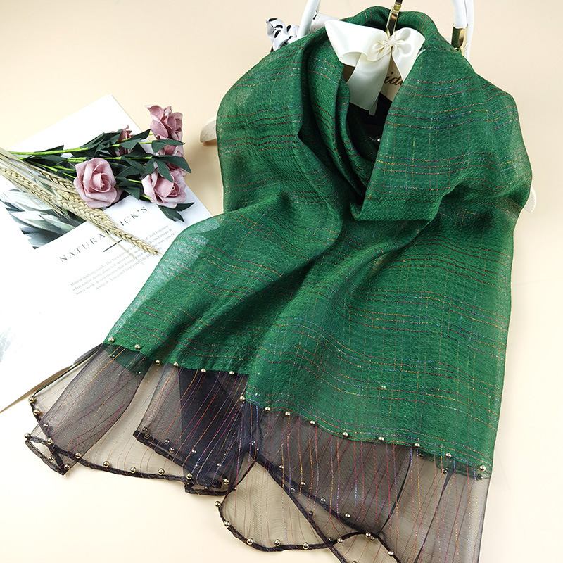 Small Doft Elegant Sunscreen Sjal Sidenscarf