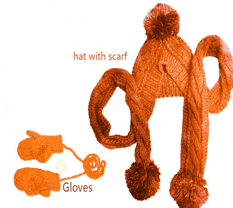 Stickning Haklapp Hatt Dam Scarf Hatt