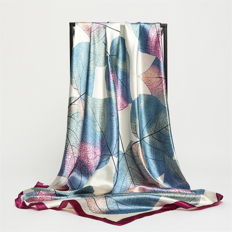 Stor Fyrkantig Scarf Solskyddsmedel Silk Scarf Resesjal