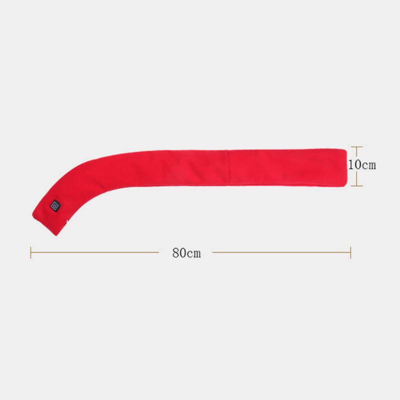 Unisex Fleece Bomull Smart Heating Scarf Usb Vinter Elvärmande Scarf Nackskydd Kallladdningssjal