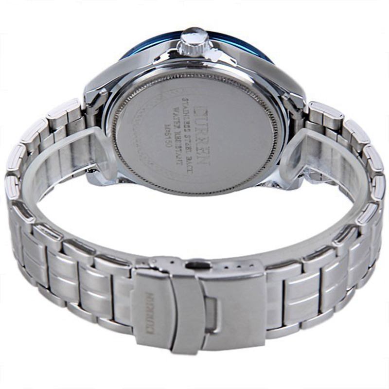 Band I Rostfritt Stål Kvarts Analog Armbandsur För Män