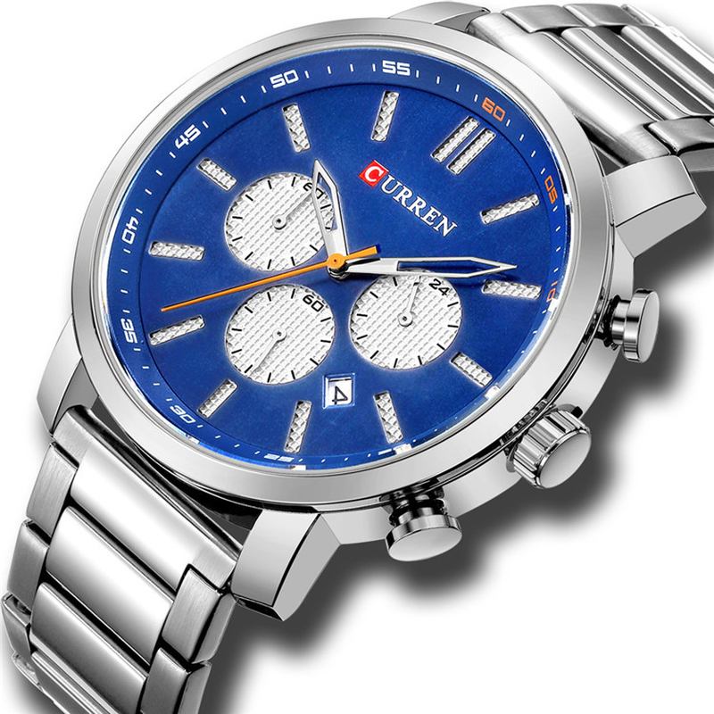 Chronograph Waterproof Quartz Watch Business Style Herrarmbandsur
