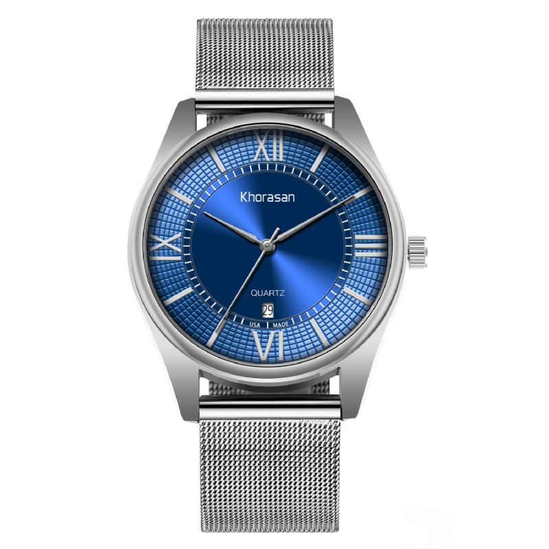 Män Business Watch Dekorerad Pointer Calendar Quartz Watch