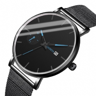 Män Dekorativ Liten Urtavla Datum Display Mode Män Quartz Watch