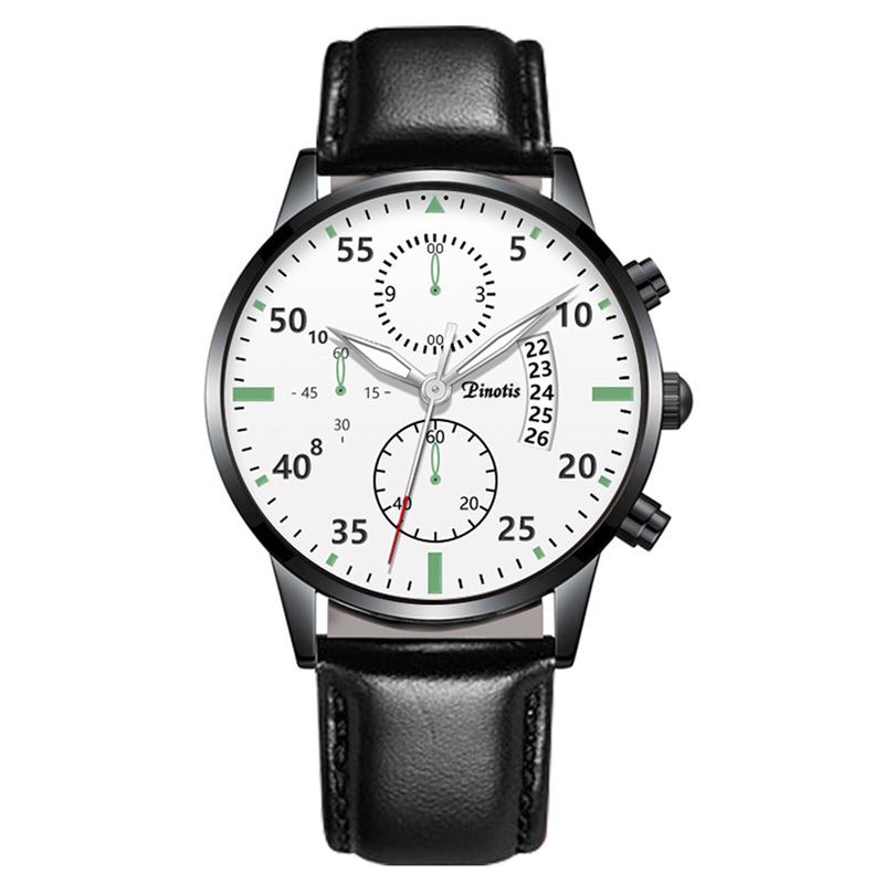 Mode Elegant Business Casual Sportbälte Läderband Män Quartz Watch