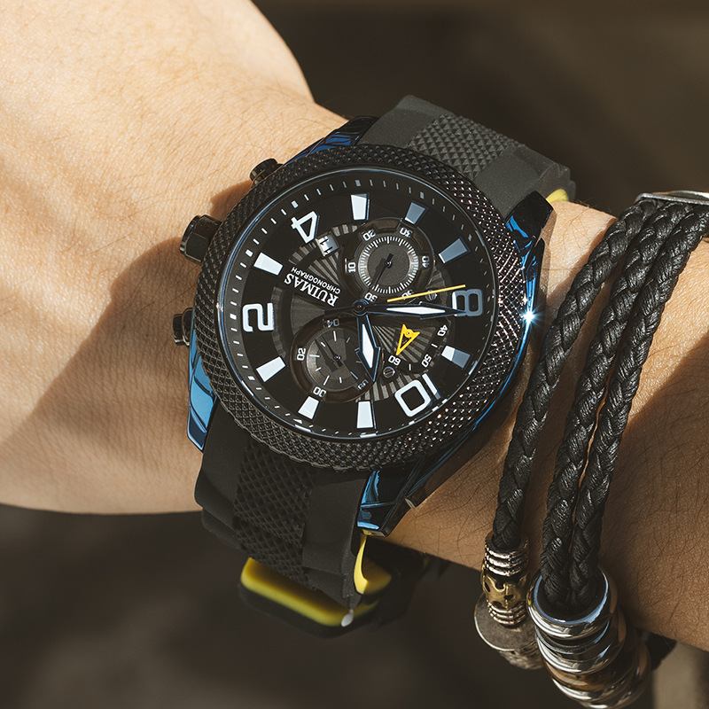 Mode Herrklocka Vattentät Lysande Datumvisning Chronograph Sport Quartz Watch