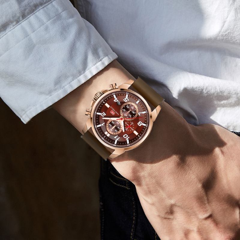 Multi-function Chronograph Luminous Military Sports Herr Watch Quartz Watch