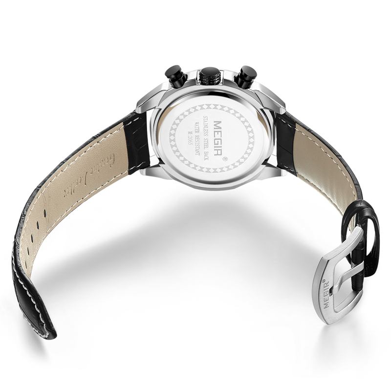 Sportklockor Creative Chronograph Quartz Läderrem Herrklocka