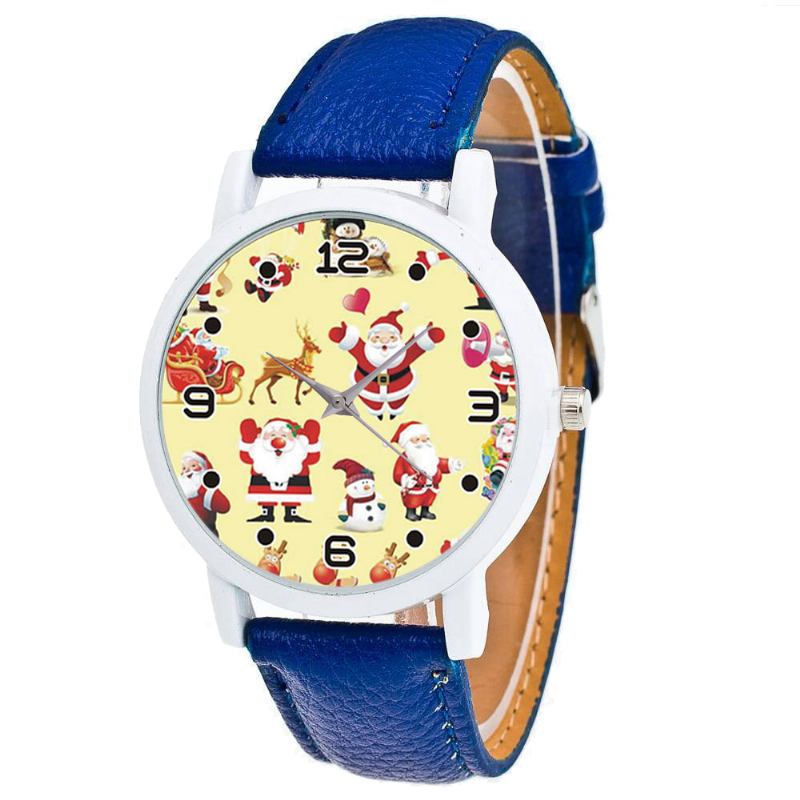 Tecknad Jultomte Mönster Söt Kid Watch Mode Barn Quartz Watch