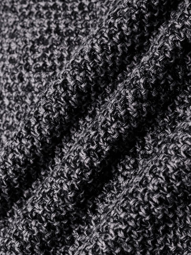 Knit Zip Front Casual Ärmlösa Västar För Män Med Snedficka