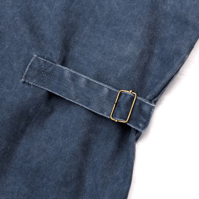 Medelålders Herr Billig Casual Pocket Outdoor Canvas Fiskeväst