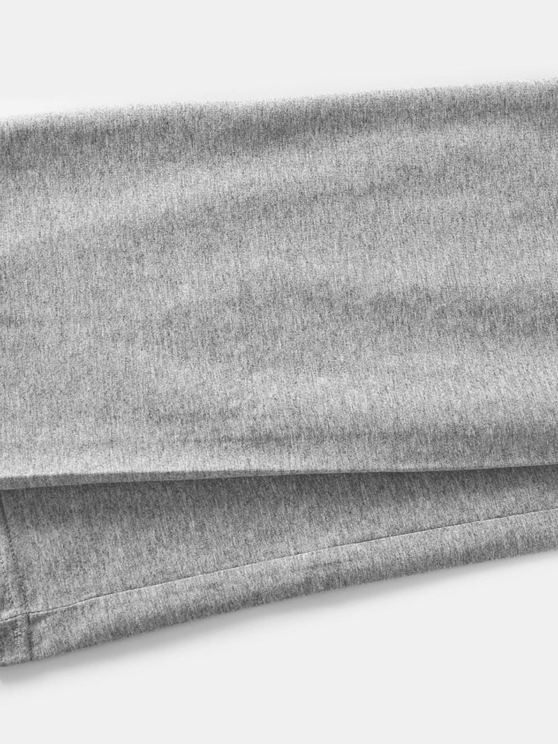 Herr Modal Stickad Långärmad Hooded Top Hem Casual Elastisk Waist Lounge Pyjamas Set