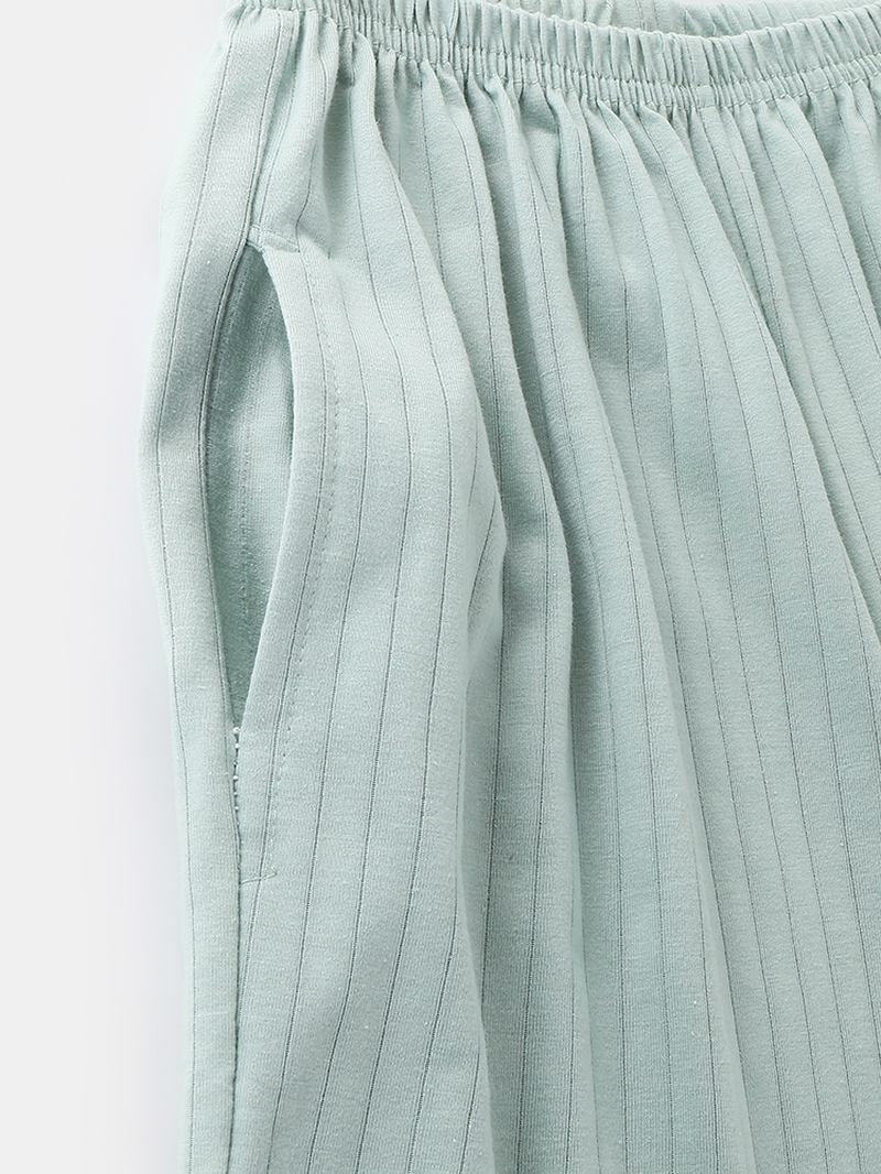 Kvinnor Tecknad Kattficka Stickad Långärmad Loungewear Plus Size Hemma Bomulls Pyjamasset