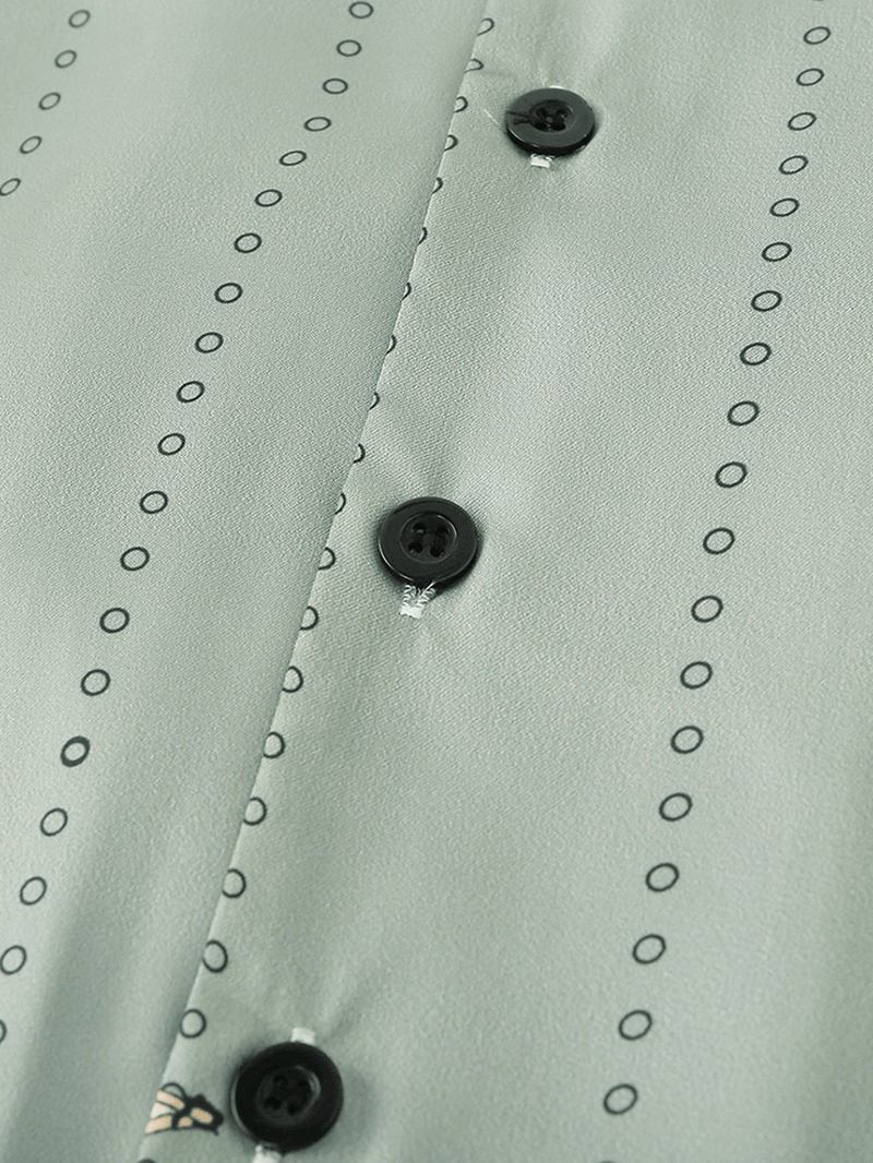 Män Funny Star Med Tryck Revere Krage Kortärmad Hem Silk Sovkläder Pyjamas Set