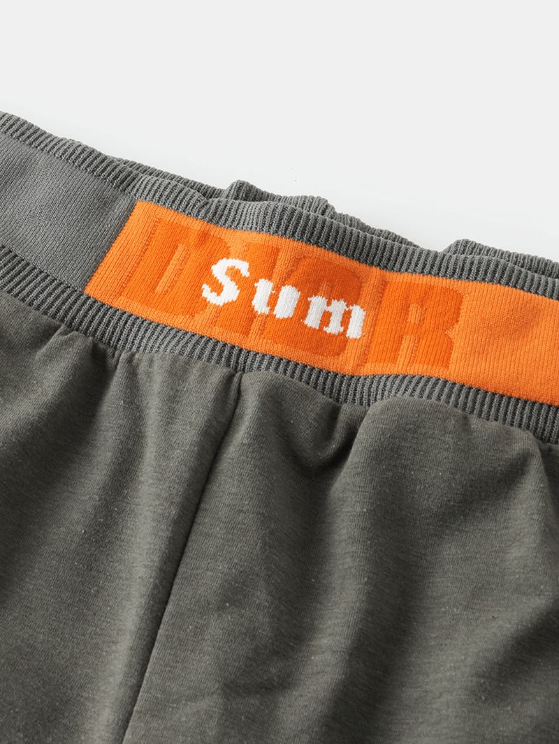 Plus Size Kvinnor Bokstavstryck Bomull Casual Pyjamas Set Med Sport Shorts
