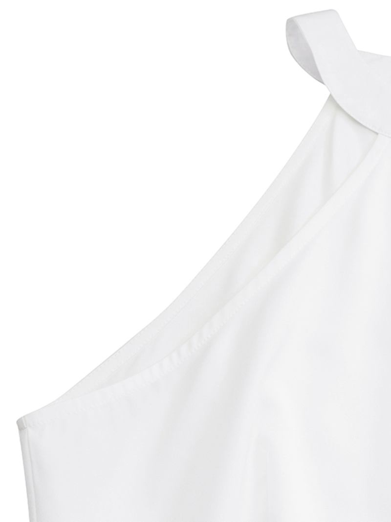 Kvinnor Loose Fit European Solid Sleeveless Patchwork Faux Two Jumpsuit