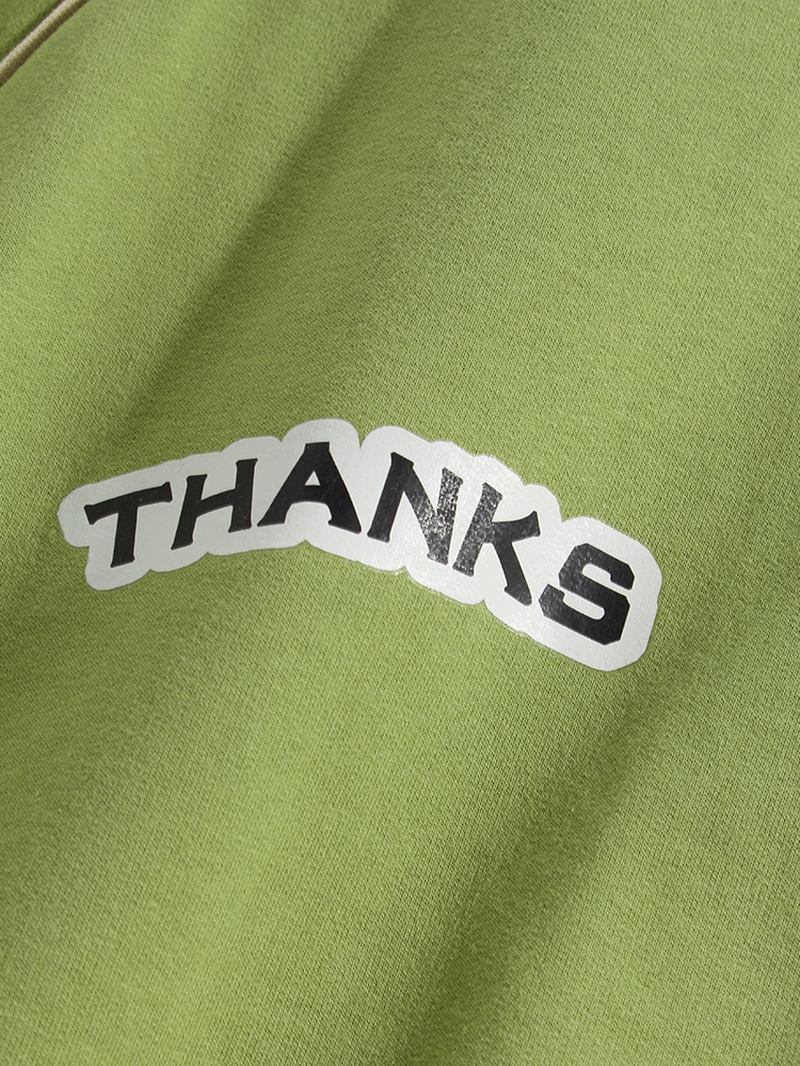 Män Letter Digital Med Tryck Raglan Ärmar Baseball Krage Jacka Med Ficka