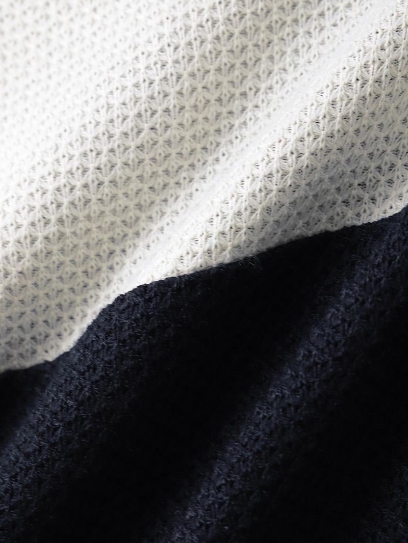 Män Patchwork Kontrastfärg Block Stativ Krage Jackor