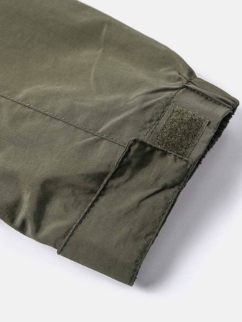 Vindtät Multi Pocket Vindtät Vattentät Huvjacka Med Dragkedja