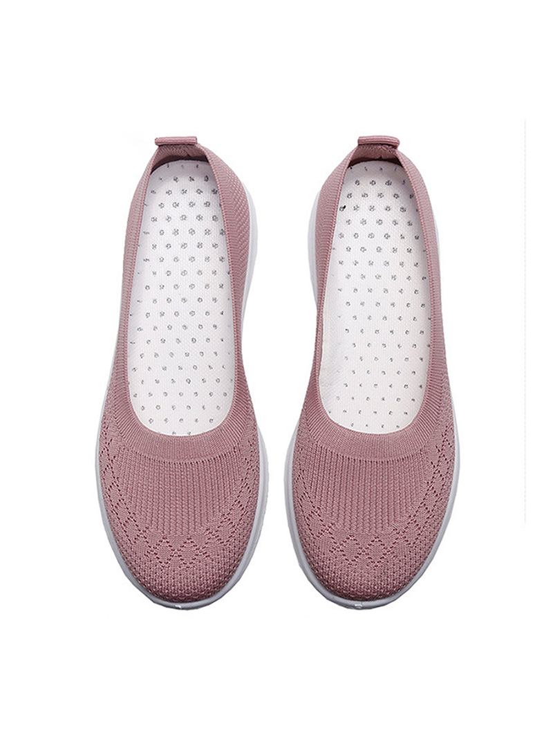 Dam Mesh Andas Lätt Slip On Lazy Casual Flat Walking Shoes
