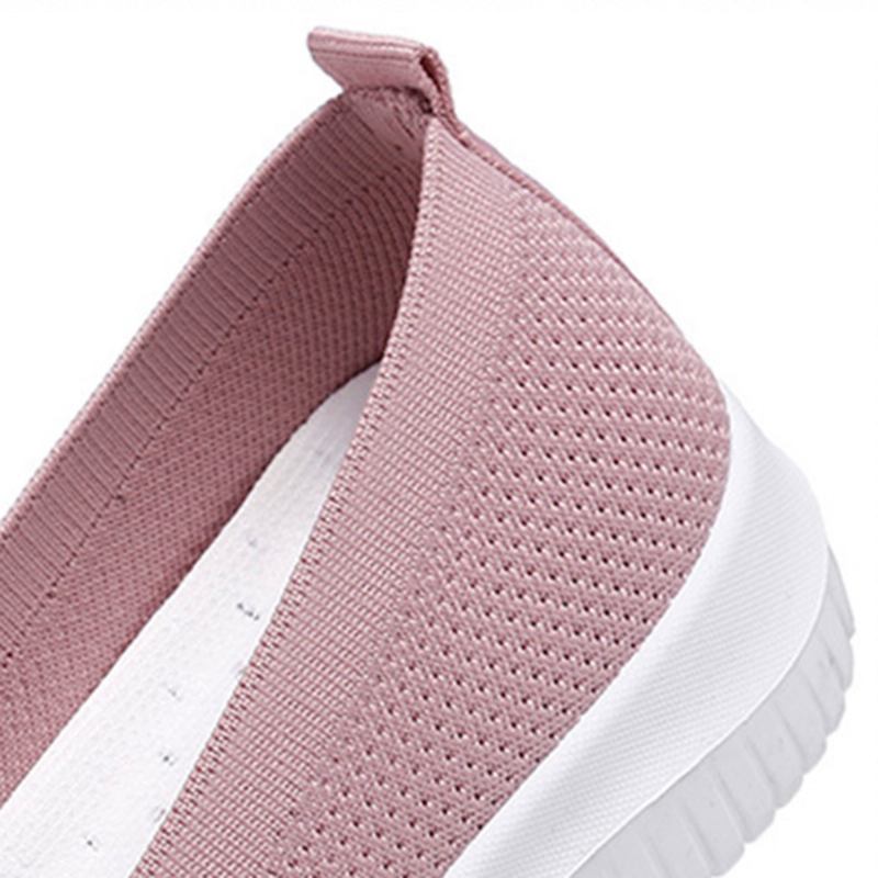 Dam Mesh Andas Lätt Slip On Lazy Casual Flat Walking Shoes
