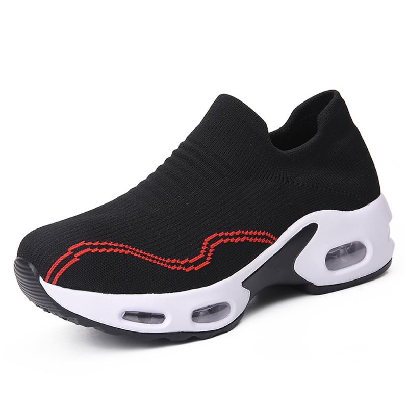 Damshorts Solid Andningsbart Tyg Mjuk Sula Dämpad Slip-on-sportskor