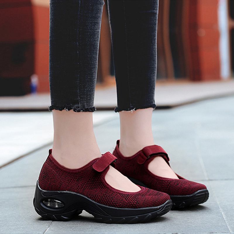 Kvinnor Casual Mesh Hollow Out Plattform Sneaker
