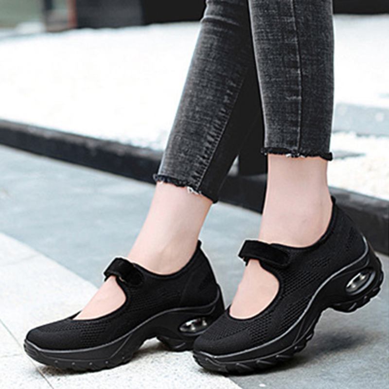 Kvinnor Casual Mesh Hollow Out Plattform Sneaker
