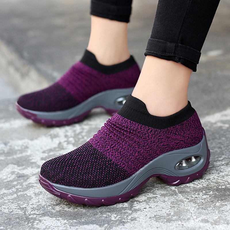 Kvinnor Casual Skor Mesh Dämpade Outdoor Sneakers