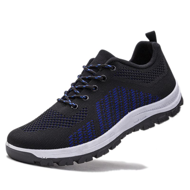 Män Andas Fly Weave Mjuk Botten Halkfri Sport Casual Löparskor