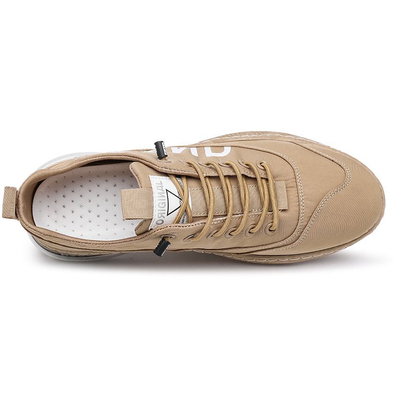 Män Andas Halkfri Mjuk Botten Snörning Trendiga Sport Casual Court Skor