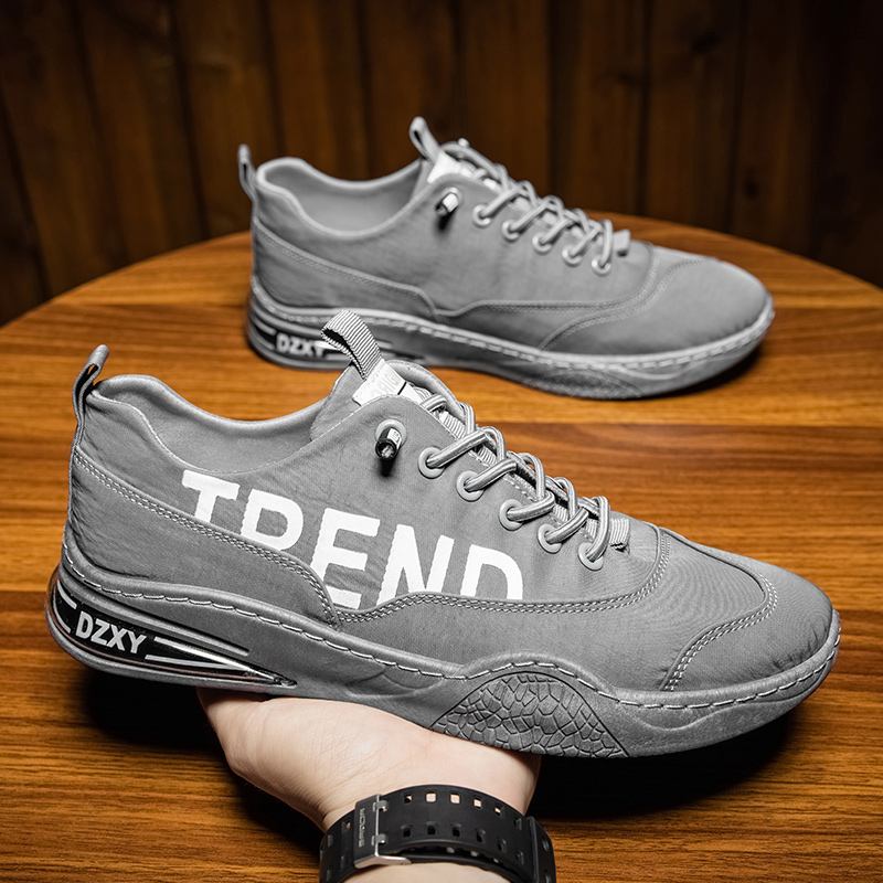 Män Andas Halkfri Mjuk Botten Snörning Trendiga Sport Casual Court Skor