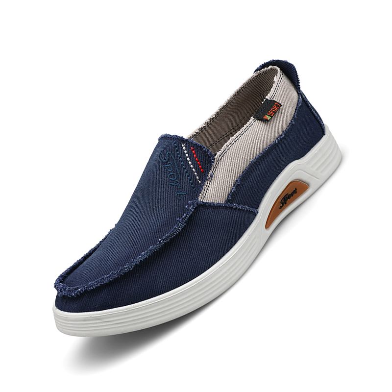 Män Canvas Andas Mjuk Sula Halkfri Brief Court Casual Walking Shoes