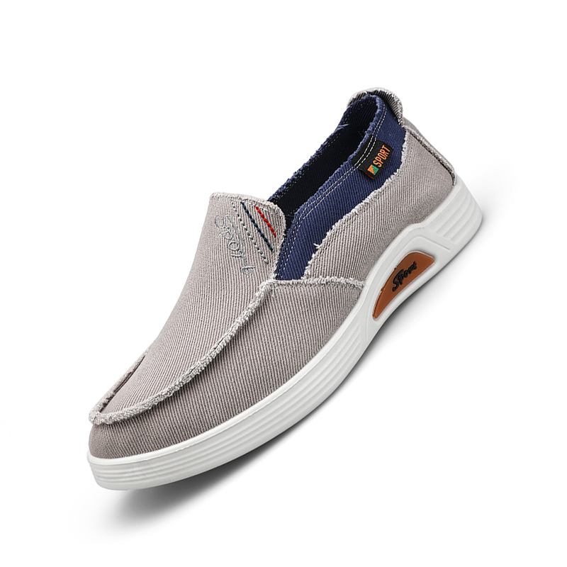 Män Canvas Andas Mjuk Sula Halkfri Brief Court Casual Walking Shoes