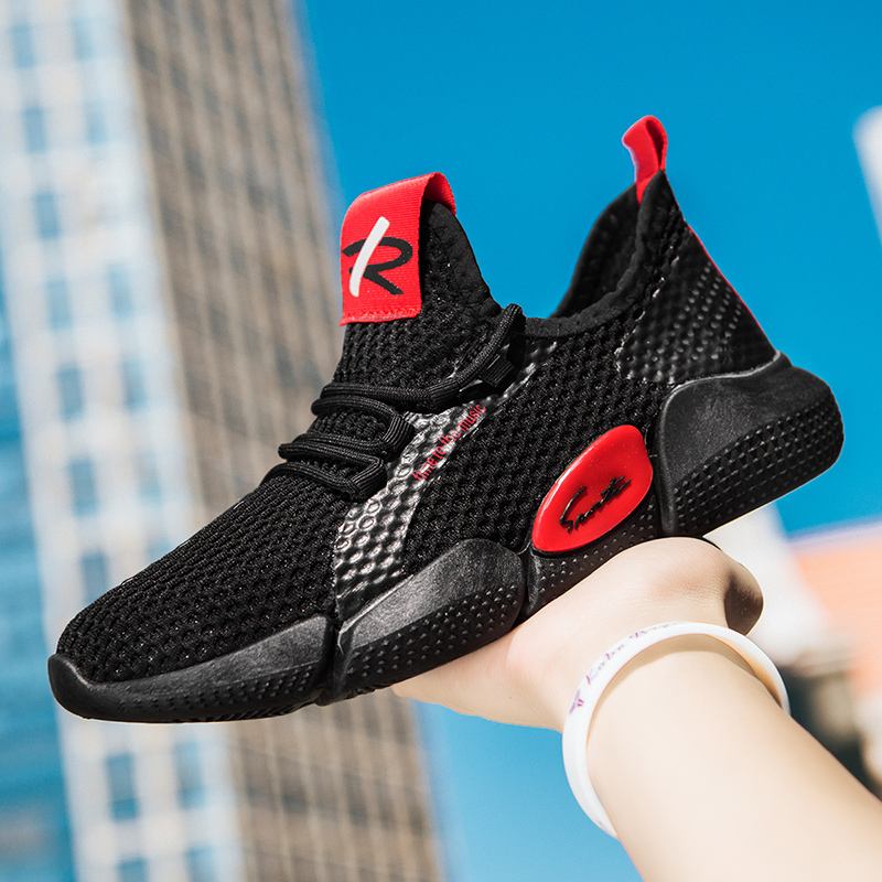 Män Colorblock Mesh Tyg Andas Sport Casual Running Sneakers