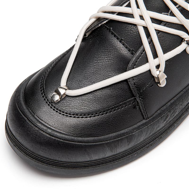 Män Enfärgad Halkbeständiga Snörning Avslappnade Sneakers