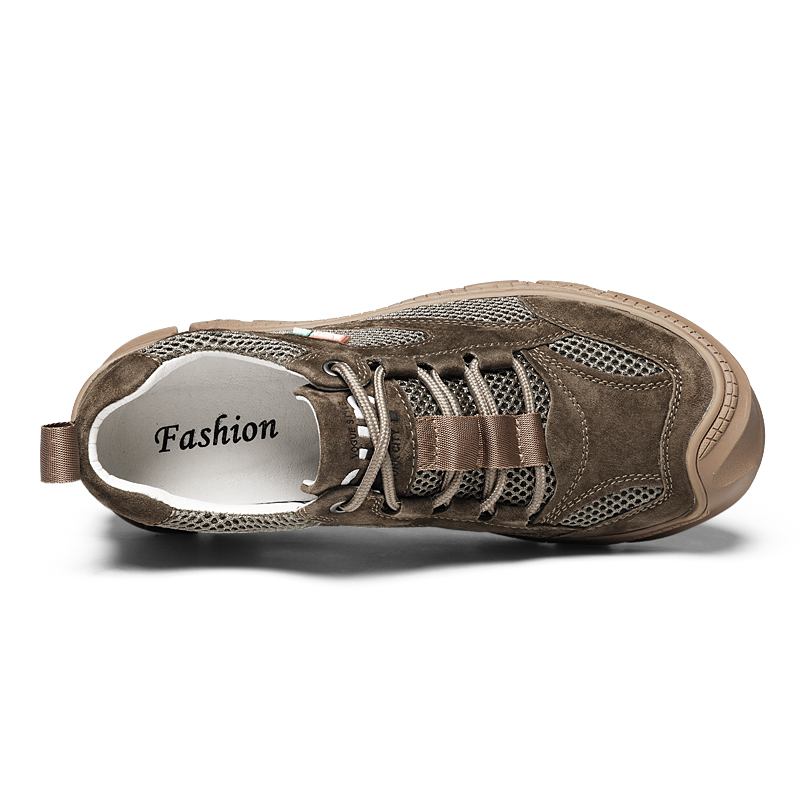 Män Outdoor Mesh Mocka Andas Casual Vandringsskor