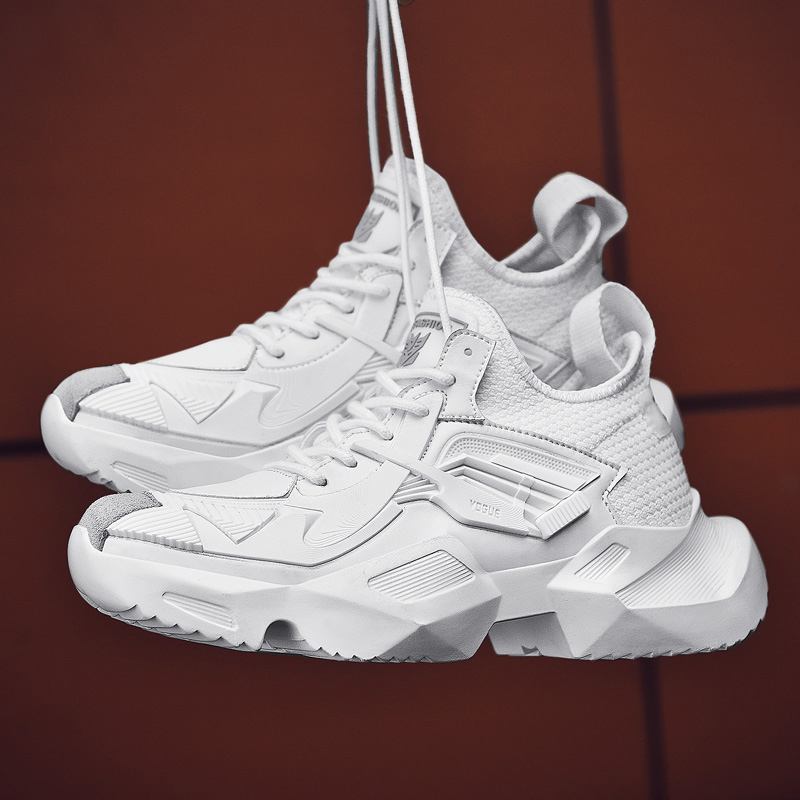Män Snygg Andande Tyg Splicing Slip Ressiatnt Casual Sports Sneakers