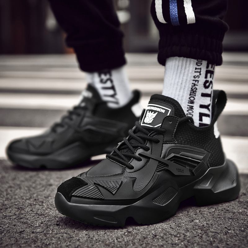 Män Snygg Andande Tyg Splicing Slip Ressiatnt Casual Sports Sneakers