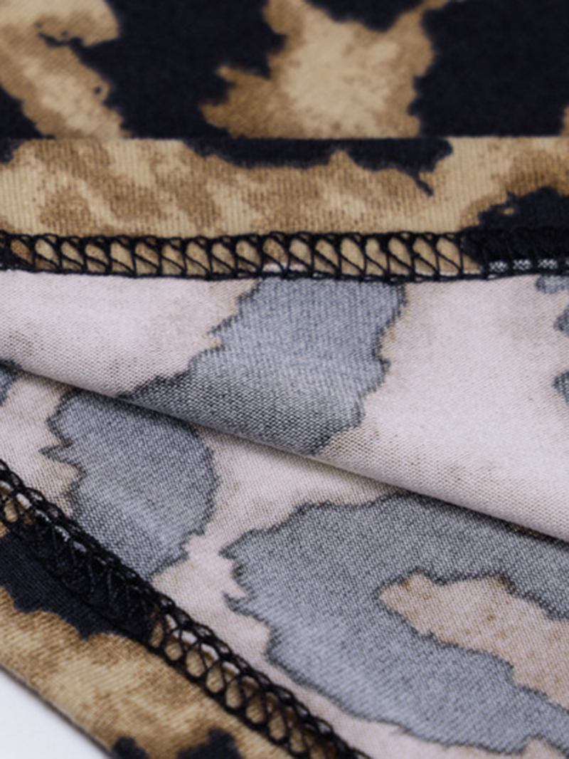 Leopard Snake Med Tryck Straps Ärmlös Casual Bodycon Klänning