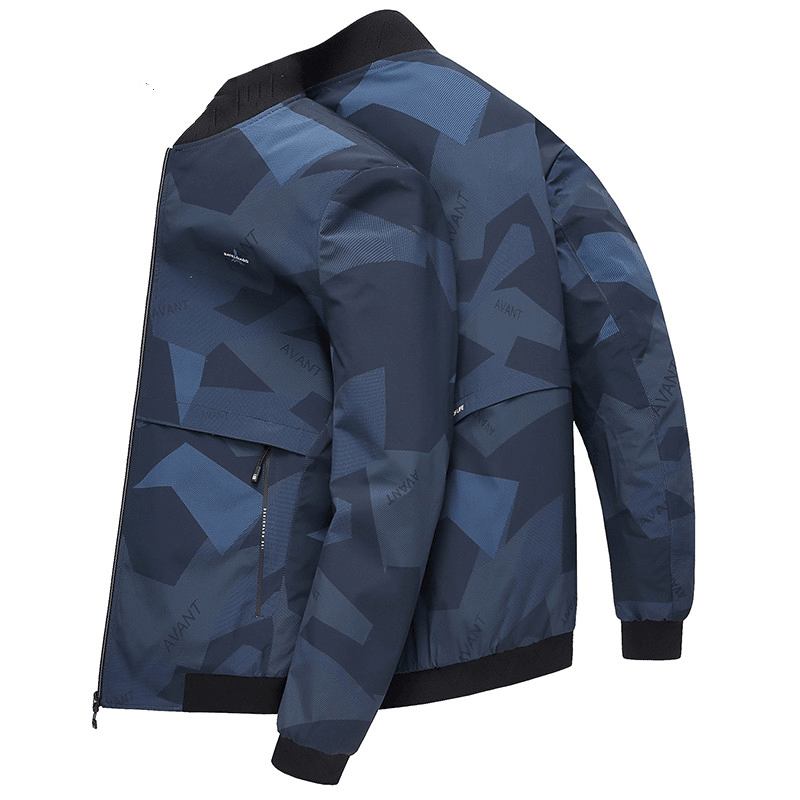 Baseballkrage Casual Jacket Standkrage Vår- Och Höstjacka